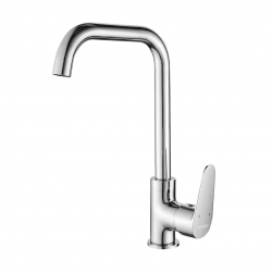 SAGRA – BATERIA ZLEWOZMYWAKOWA STOJĄCA Z WYLEWKĄ L CHROM BQR 065D